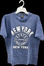 Load image into Gallery viewer, Wali Washed Cotton Tee with New York Est. 1624 Design