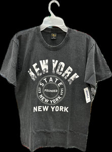 Wali Washed Cotton Tee with New York Est. 1624 Design