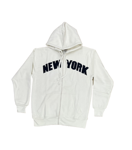 Adult Zipper Hoodies Embroidered with "NEW YORK"