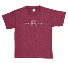 Load image into Gallery viewer, Kids Crew Neck T-Shirt Embroidered with &#39;&#39;NYC&#39;&#39;