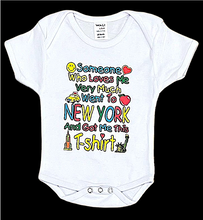 Load image into Gallery viewer, Baby onesies with &quot;Someone Who Loves Me&quot; Screen Print