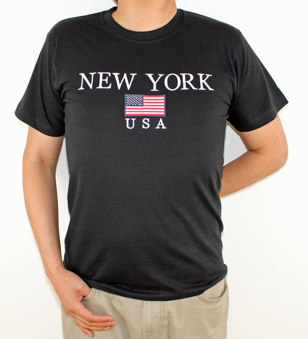 Adult T-Shirt Embroidered with 