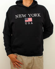 Load image into Gallery viewer, Adult Hoodies Embroidered with &quot;NEW YORK U.S FLAG&quot;