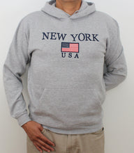 Load image into Gallery viewer, Adult Hoodies Embroidered with &quot;NEW YORK U.S FLAG&quot;