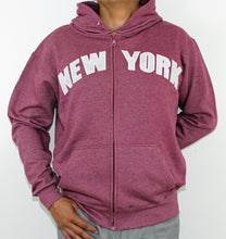 Load image into Gallery viewer, Adult Zipper Hoodies Embroidered with &quot;NEW YORK&quot;