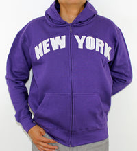 Load image into Gallery viewer, Adult Zipper Hoodies Embroidered with &quot;NEW YORK&quot;