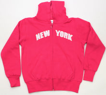 Load image into Gallery viewer, Kid’s Zipper Hoodies Embroidered with &#39;&#39;NEW YORK&#39;&#39;