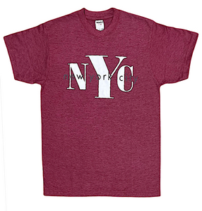 Adult Crew Neck T.Shirt With "NYC" Screen Print