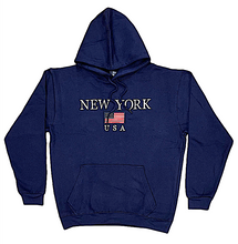 Load image into Gallery viewer, Kids Hoodies Embroidered with &quot;NEW YORK USA FLAG&quot;