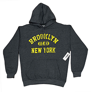 Adult Hoodies With "BROOKLYN EST. 1631 NEW YORK" Screen Print